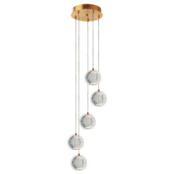 Lampa wisząca 5 złota LED CCT LP-3303/5P GD