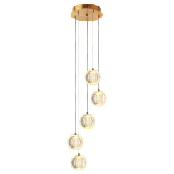 Lampa wisząca 5 złota LED CCT LP-3303/5P GD