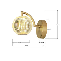 Kinkiet złoty LED CCT LP-3303/1W GD