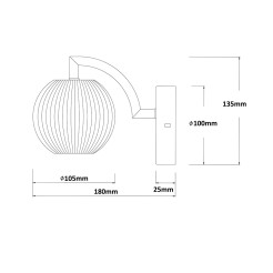 Kinkiet złoty LED CCT LP-3303/1W GD