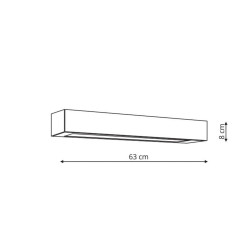 Kinkiet 63 cm biały IP44 LED CCT GS-LWA-9W WH CCT