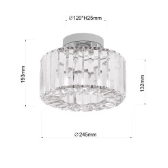 Plafon chrom 1xE27 LP-2910/1C CH