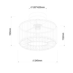 Plafon chrom 1xE27 LP-2910/1C CH