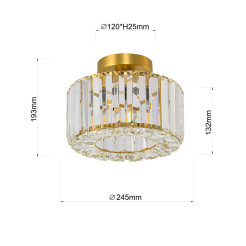 Plafon złoty 1xE27 LP-2910/1C GD