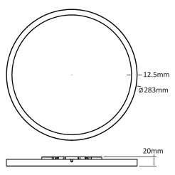 Plafon 28 cm biały LED CCT LP-1707/1C-28 WH