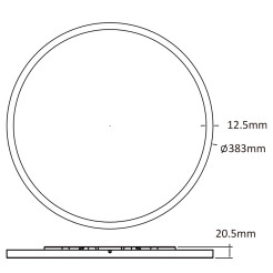 Plafon 38 cm biały LED CCT LP-1707/1C-38 WH