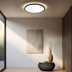 Plafon 28 cm czarny LED CCT LP-1707/1C-28 BK