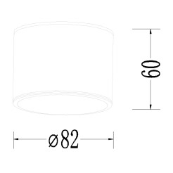 Oprawa natynkowa biała IP65 GX53 LP-6331/1SM IP65 WH