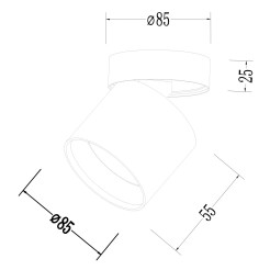 Oprawa natynkowa biała GX53 LP-6331/1SM WH movable