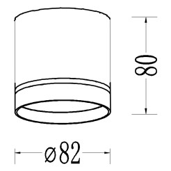 Oprawa natynkowa biała GX53 LP-6331/1SM R1 WH