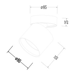 Oprawa natynkowa biała GX53 LP-6331/1SM R1 WH movable