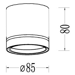 Oprawa natynkowa biała GX53 LP-6331/1SM R2 WH