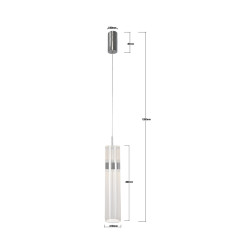 Lampa wisząca srebrna LED CCT LP-1510/1P CH