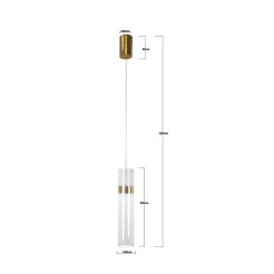 Lampa wisząca złota LED CCT LP-1510/1P GD