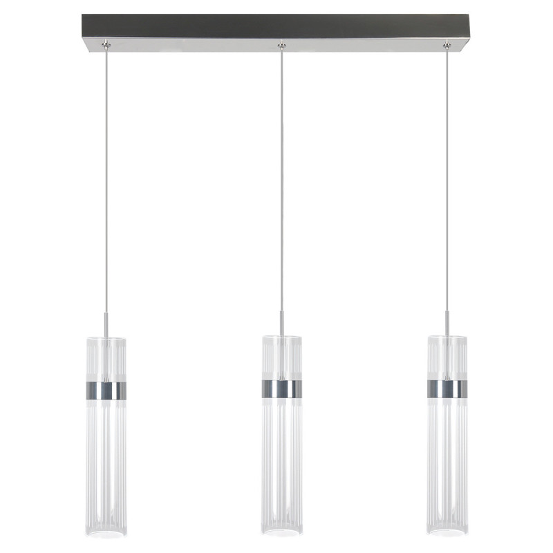 Lampa wisząca 3 srebrna LED CCT LP-1510/3L CH