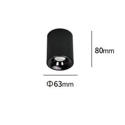 Oprawa natynkowa czarna LED CCT LP-4848/1RM BK