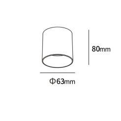 Oprawa natynkowa czarna LED CCT LP-4848/1RM BK