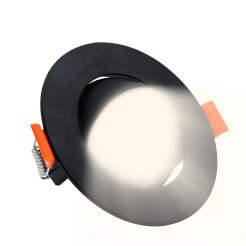 Ruchome oczko podtynkowe czarne LED CCT LP-1506/1RS BK