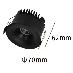 Oczko podtynkowe czarne LED CCT LP-1606/1RS BK