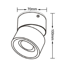 Ruchoma oprawa natynkowa biała LED CCT LP-2626/1RM WH movable