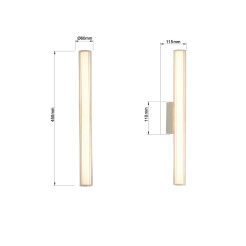 Kinkiet 45 cm biały LED CCT LP-0510/1W-45 WH