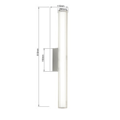 Kinkiet 61 cm chrom LED CCT LP-0510/1W-61 CH