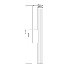 Kinkiet 61 cm chrom LED CCT LP-0510/1W-61 CH