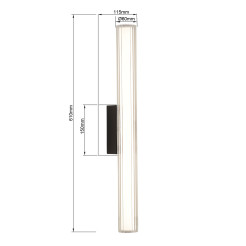 Kinkiet 61 cm czarny LED CCT LP-0510/1W-61 BK