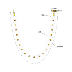 Lampa wisząca Rope 2 m złota LED CCT LP-002/2M CCT