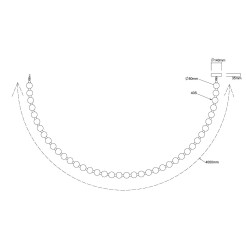 Lampa wisząca Rope 4 m złota LED CCT LP-002/4M CCT