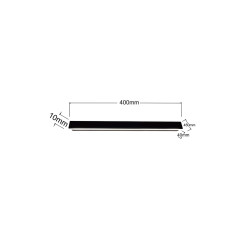 Kinkiet 40 cm czarny IP54 LED CCT LP-789/1W 40 BK