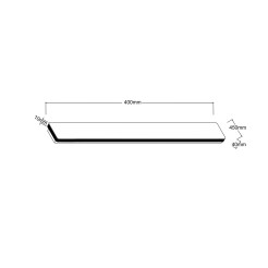 Kinkiet 40 cm czarny IP54 LED CCT LP-789/1W 40 BK