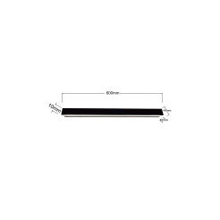 Kinkiet 60 cm czarny IP54 LED CCT LP-789/1W 60 BK