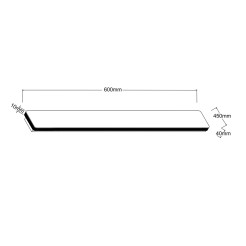 Kinkiet 60 cm czarny IP54 LED CCT LP-789/1W 60 BK