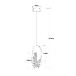 Lampa wisząca chrom LED CCT LP-1311/1P CH
