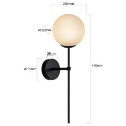 Kinkiet czarny IP44 1xG9 LP-008/1W BK