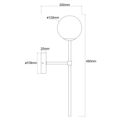 Kinkiet czarny IP44 1xG9 LP-008/1W BK