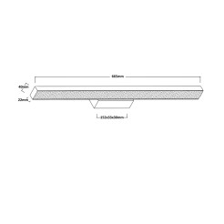 Kinkiet 66,5 cm biały IP44 LED CCT LP-987/1W M WH