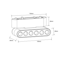 Reflektor Slim Blaze 6W LED 3000K czarny LP-616-MAG SLIM 6W 3BK
