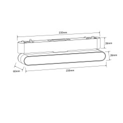 Reflektor Slim Fizz 12W LED 3000K biały LP-626-MAG SLIM 12W 3WH