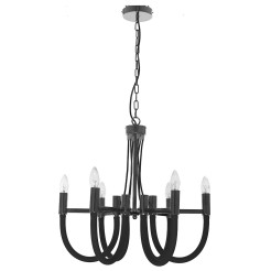 Lampa wisząca Como czarna 6xE14 LP-90103/6P BK