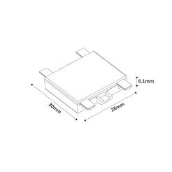 Łącznik natynkowy I Slim biały LP-656-MAG SLIM łącznik I SM WH