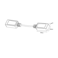 Łącznik natynkowy linka Slim biały LP-656-MAG SLIM łącznik linka SM WH
