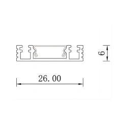 Szyna natynkowa 2 m Slim czarna LP-656-MAG SLIM 2m SM BK