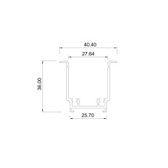 Szyna podtynkowa 2 m Slim biała LP-656-MAG SLIM 2m RS WH
