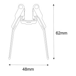Uchwyt montażowy podtynkowy Slim LP-656-MAG SLIM RS uchwyt