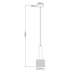 Lampa wisząca złoto-czarna 1xE27 LP-0702/1P GD