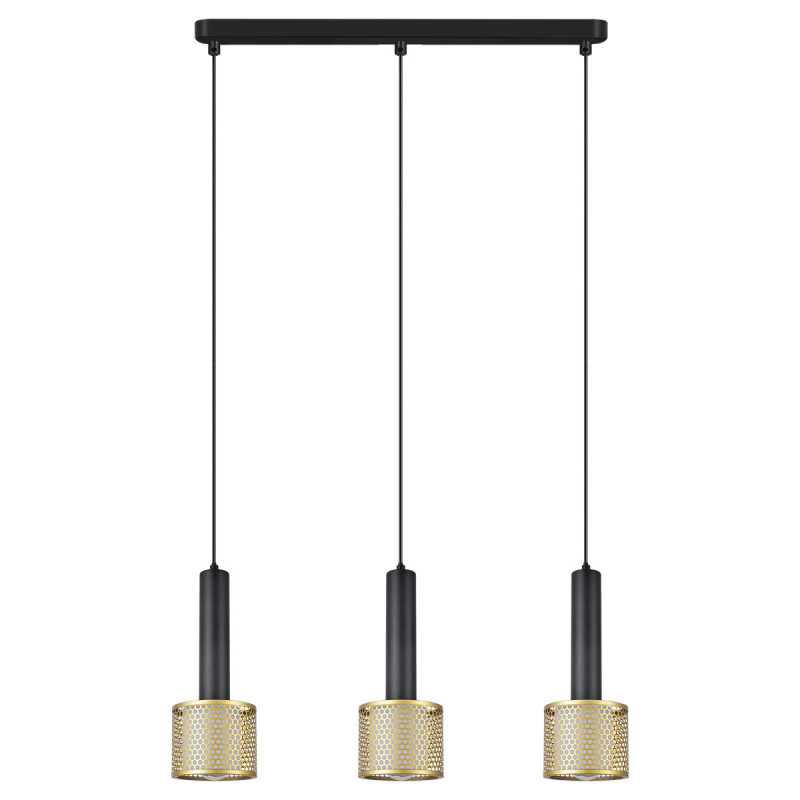 Lampa wisząca czarno-złota 3xE27 LP-0702/3L GD