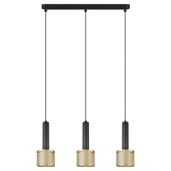 Lampa wisząca czarno-złota 3xE27 LP-0702/3L GD