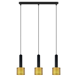 Lampa wisząca czarno-złota 3xE27 LP-0702/3L GD